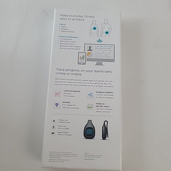 Fitbit Zip Wireless Activity Tracker Black FB301 WORK TESTED New Battery - Picture 11 of 11